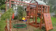 Детская площадка Савушка ХИТ 3 + качели 3в1 + качели-гнездо + баскет