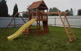 Детская площадка Африка с рукоходом качели-гнездо 1м.